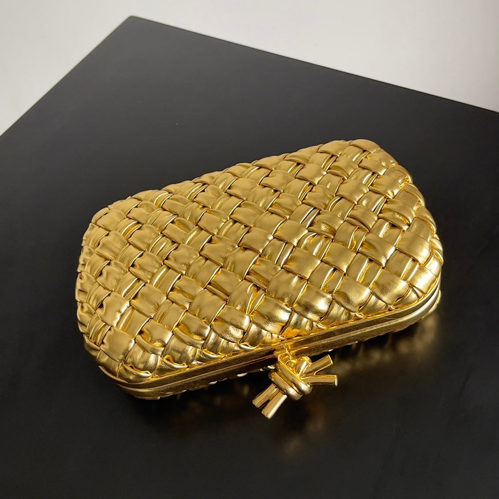 Bottega Veneta Knot Bag 717622 Calfskin Gold