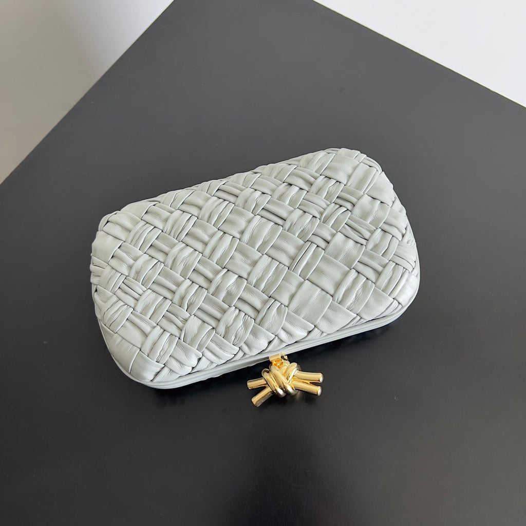 Bottega Veneta Knot Bag 717622 Calfskin Gray