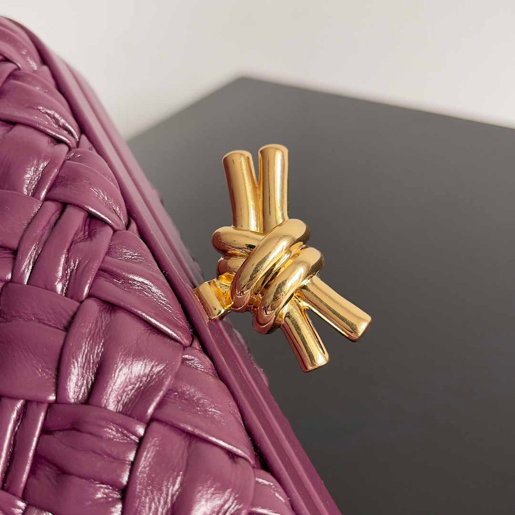 Bottega Veneta Knot Bag 717622 Calfskin Purple