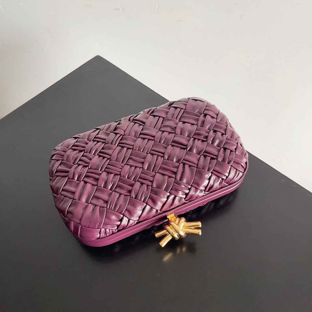 Bottega Veneta Knot Bag 717622 Calfskin Purple