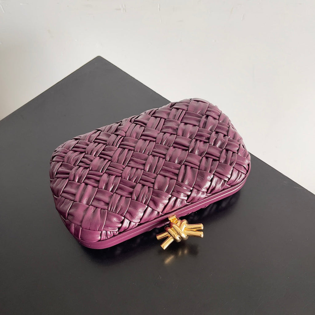 Bottega Veneta Knot Bag 717622 Calfskin Purple