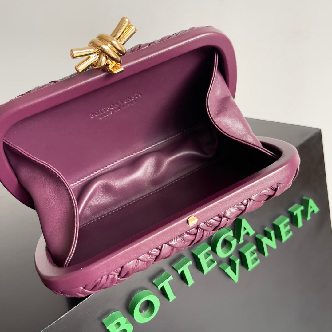 Bottega Veneta Knot Bag 717622 Calfskin Purple