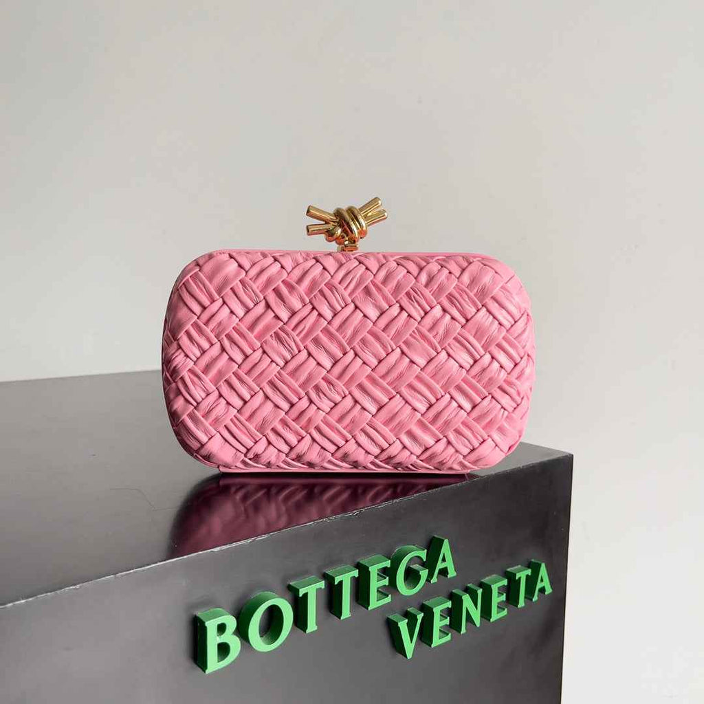 Bottega Veneta Knot Bag 717622 Calfskin Pink