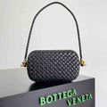 Bottega Veneta Knot With Chain 717623 Black Lambskin
