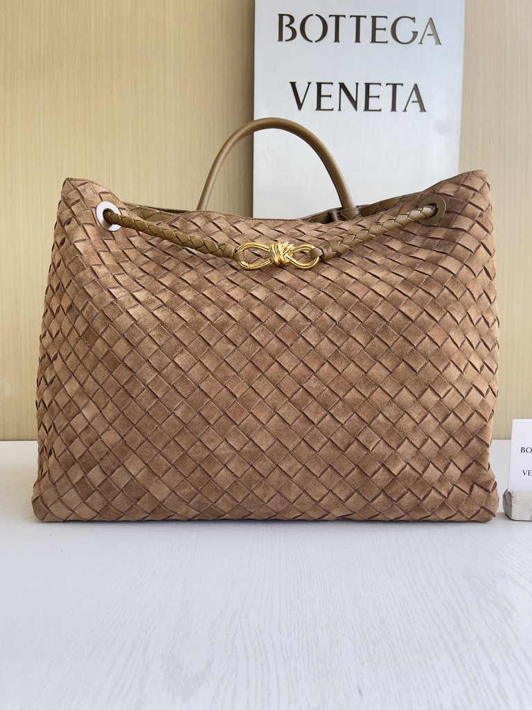 Bottega Veneta Large Andiamo Bag 766019 Tan Lambskin
