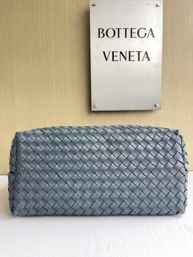 Bottega Veneta Large Andiamo Bag 766019 Gray Lambskin bonded Intrecciato