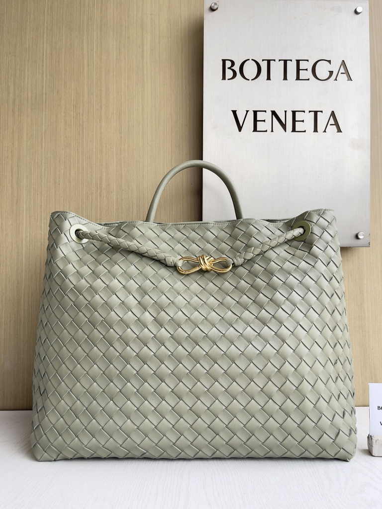 Bottega Veneta Large Andiamo Bag 766019 Light Green Lambskin bonded Intrecciato