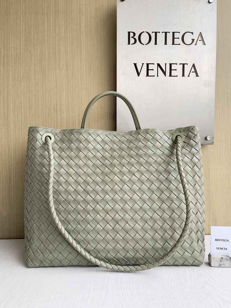 Bottega Veneta Large Andiamo Bag 766019 Light Green Lambskin bonded Intrecciato