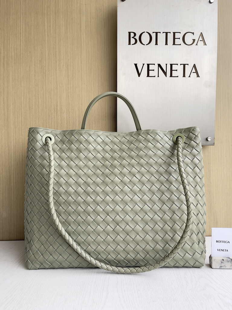 Bottega Veneta Large Andiamo Bag 766019 Light Green Lambskin bonded Intrecciato