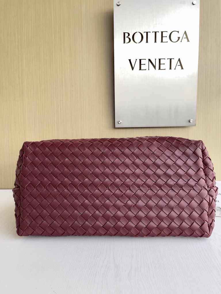 Bottega Veneta Large Andiamo Bag 766019 Red Lambskin bonded Intrecciato