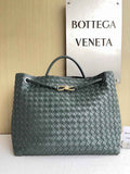 Bottega Veneta Large Andiamo Bag 766019 Dark Green Lambskin bonded Intrecciato