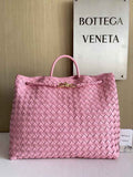 Bottega Veneta Large Andiamo Bag 766019 Pink Lambskin bonded Intrecciato