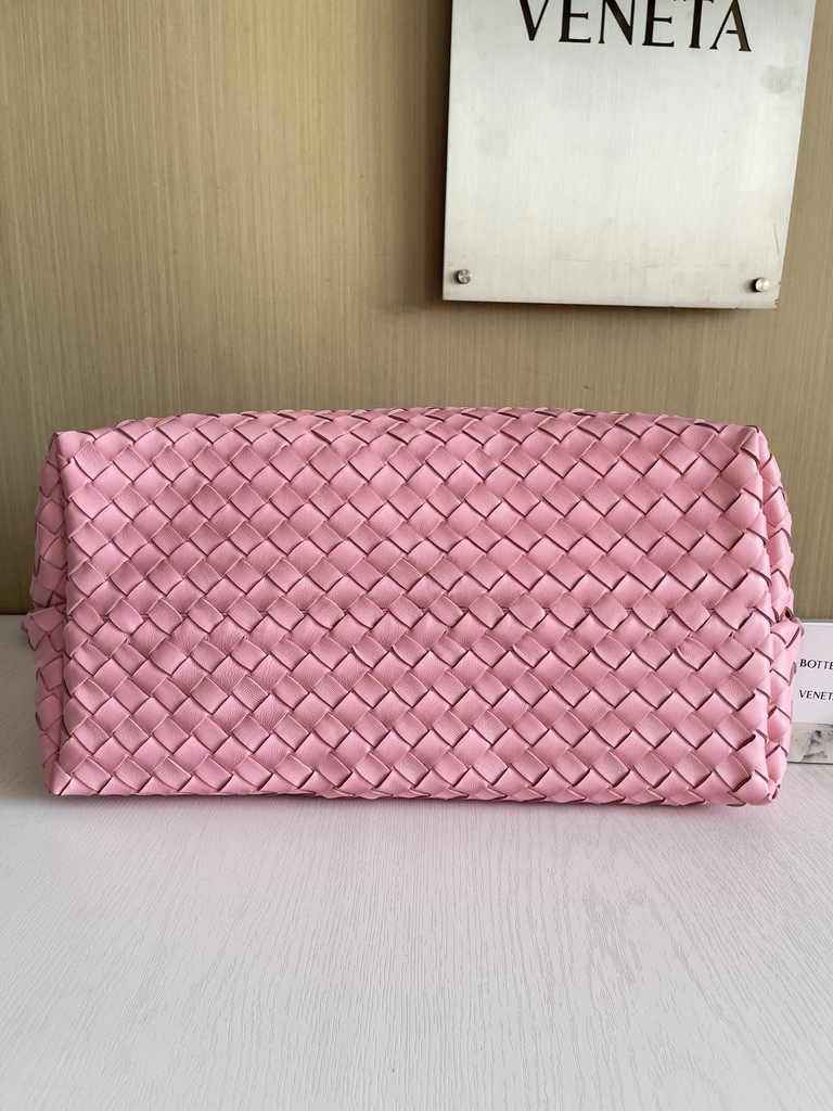Bottega Veneta Large Andiamo Bag 766019 Pink Lambskin bonded Intrecciato
