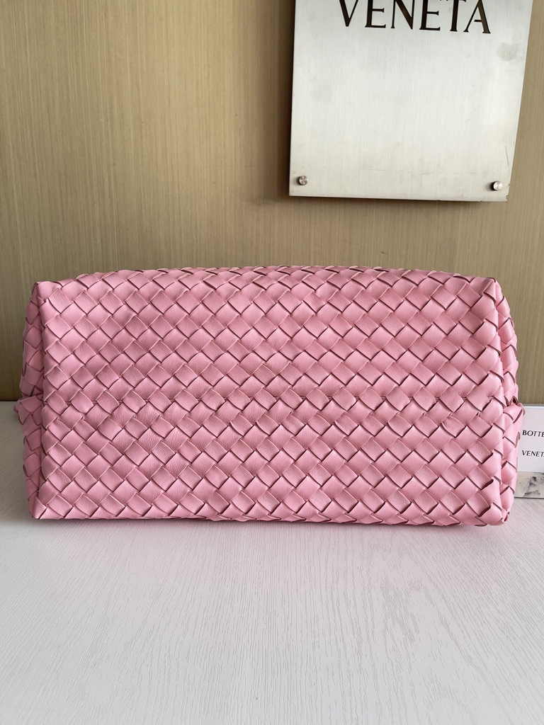 Bottega Veneta Large Andiamo Bag 766019 Pink Lambskin bonded Intrecciato
