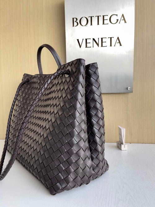 Bottega Veneta Large Andiamo Bag 766019 Brown Lambskin bonded Intrecciato