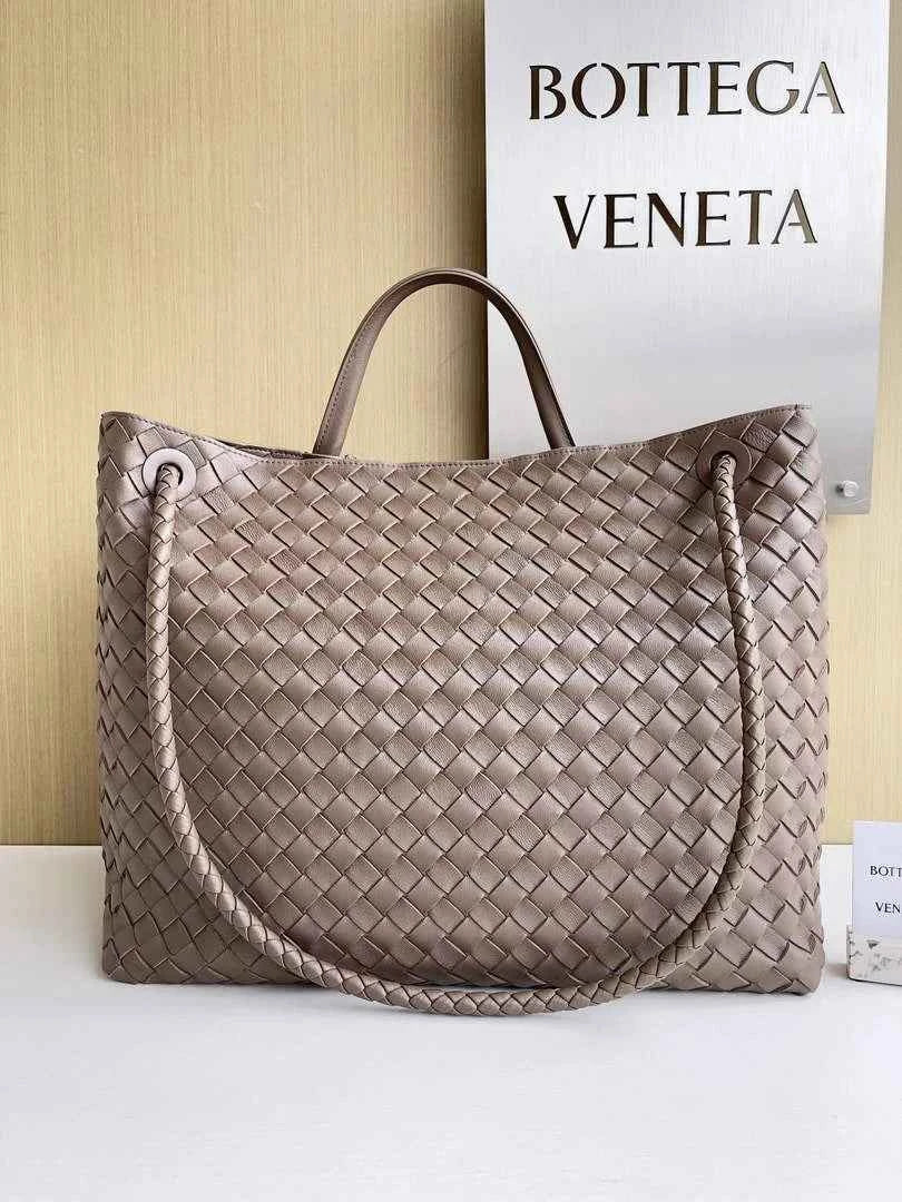 Bottega Veneta Large Andiamo Bag 766019 Power Pink Lambskin Intrecciato