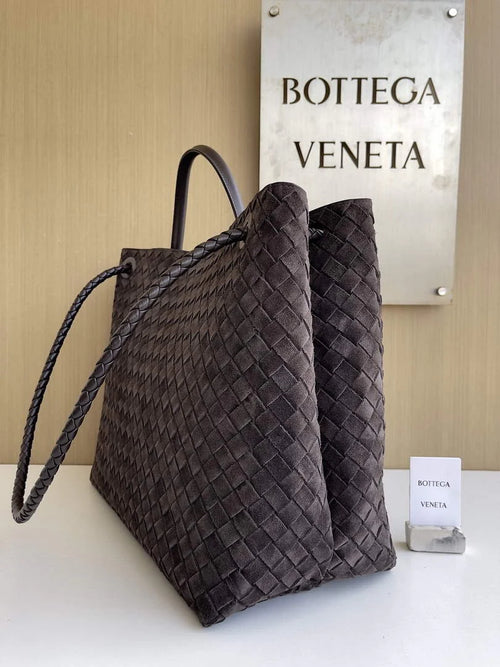 Bottega Veneta Large Andiamo Bag 766019 Coffee Suede