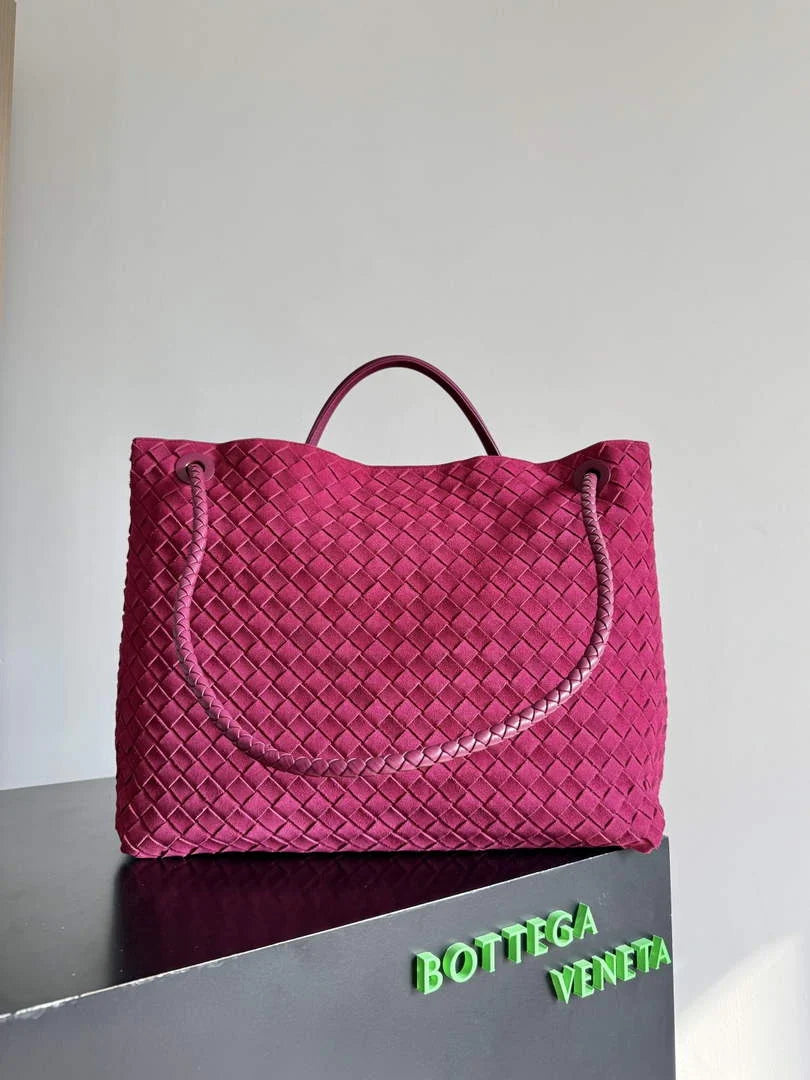 Bottega Veneta Large Andiamo Bag 766019 Plum Suede