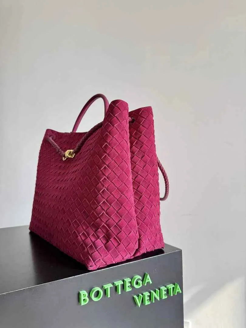 Bottega Veneta Large Andiamo Bag 766019 Plum Suede