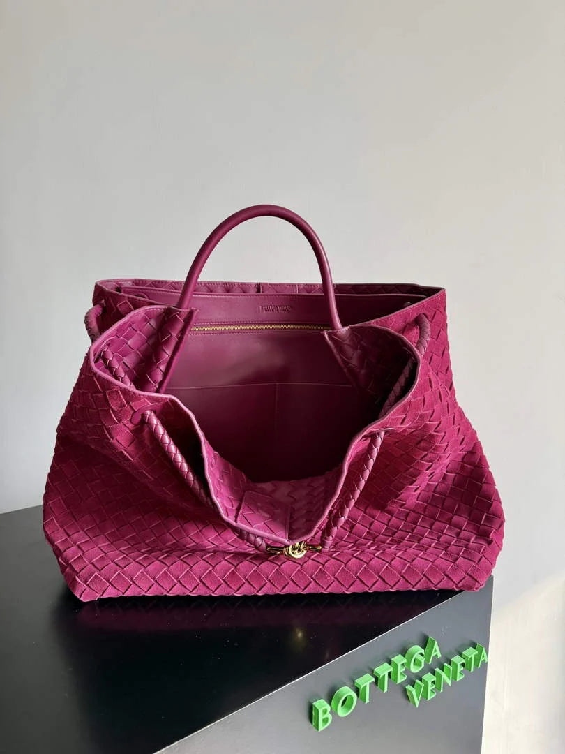 Bottega Veneta Large Andiamo Bag 766019 Plum Suede