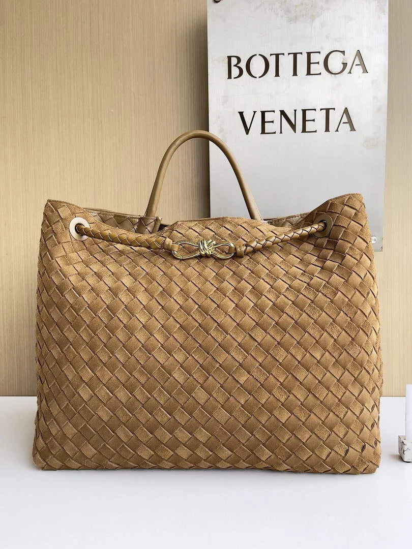 Bottega Veneta Large Andiamo Bag 766019 Tan Suede