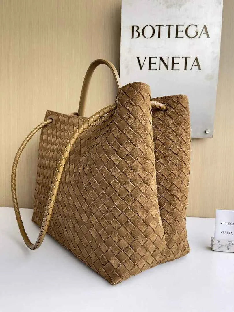Bottega Veneta Large Andiamo Bag 766019 Tan Suede