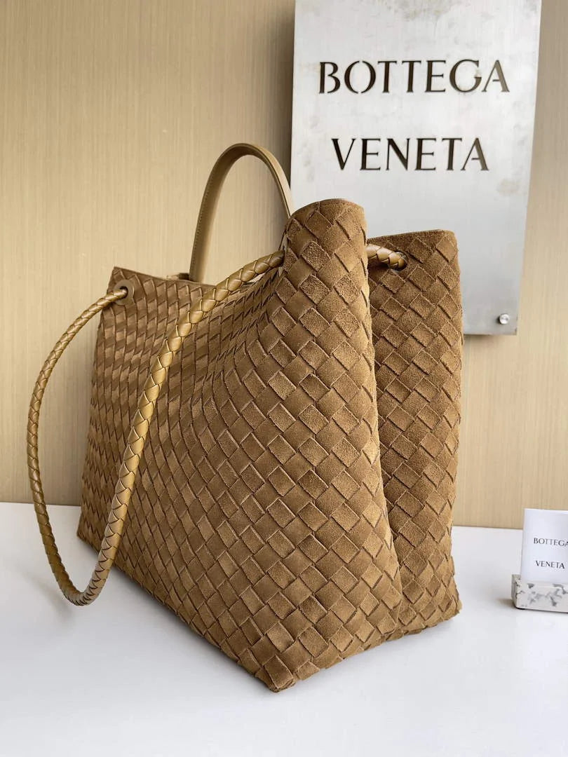 Bottega Veneta Large Andiamo Bag 766019 Tan Suede