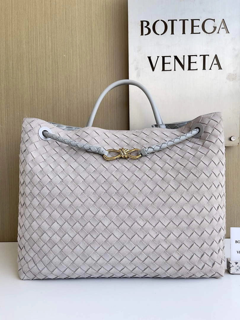 Bottega Veneta Large Andiamo Bag 766019 Gray Suede