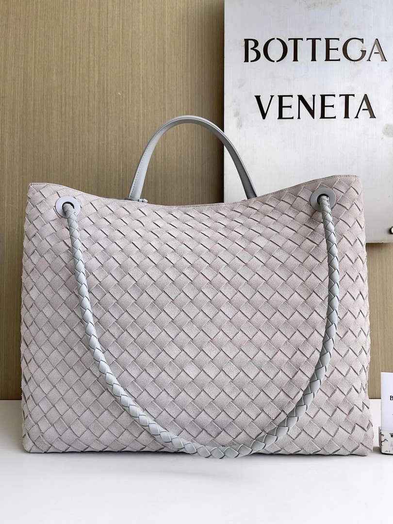 Bottega Veneta Large Andiamo Bag 766019 Gray Suede