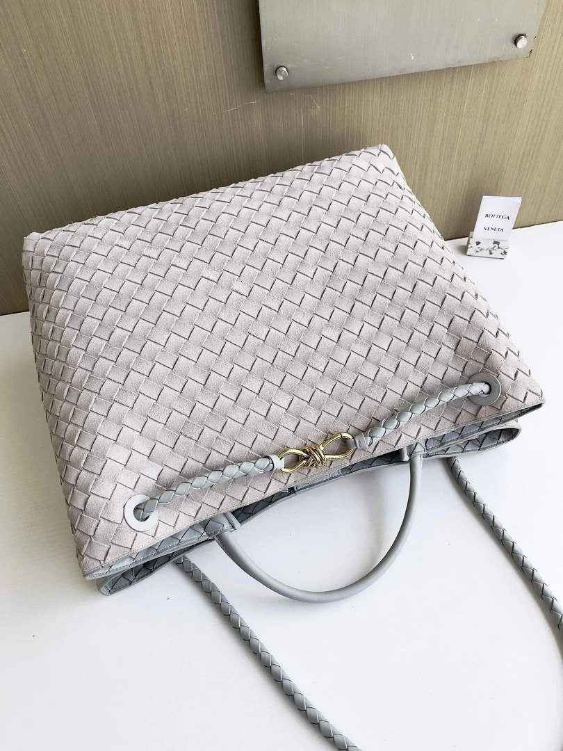Bottega Veneta Large Andiamo Bag 766019 Gray Suede