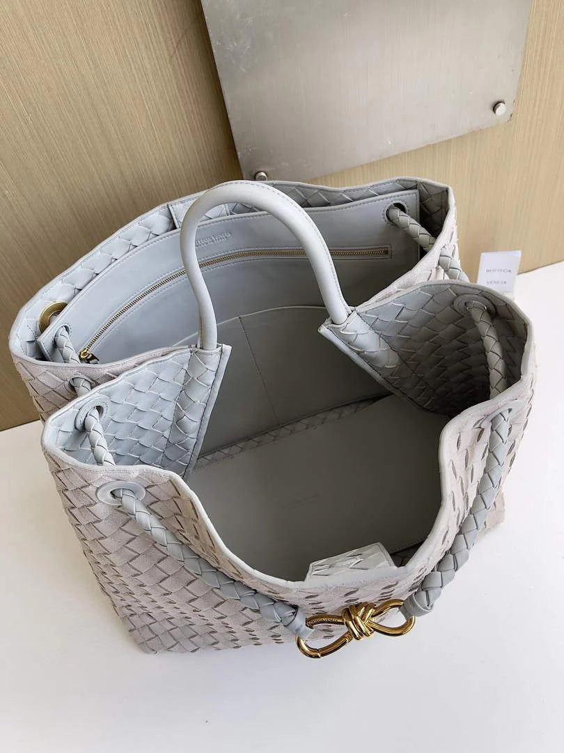 Bottega Veneta Large Andiamo Bag 766019 Gray Suede
