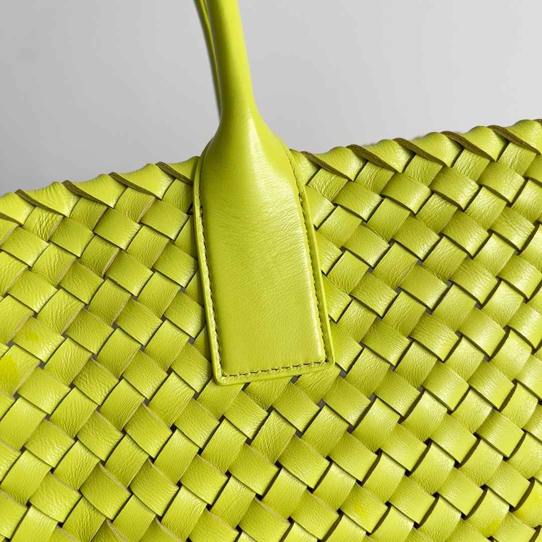 Bottega Veneta Large Cabat Bag 608811 Lambskin leather Yellow