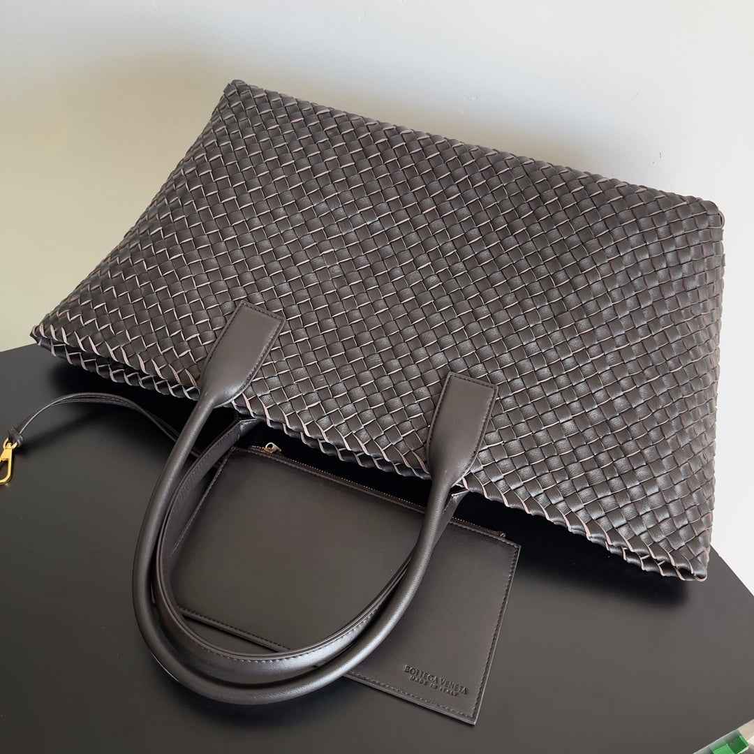 Bottega Veneta Large Cabat Bag 608811 Lambskin leather Dark Brown