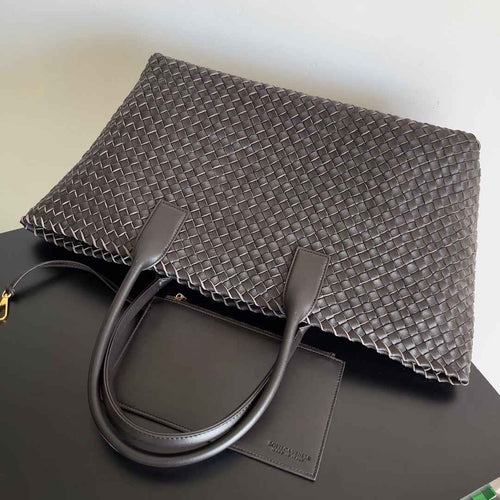 Bottega Veneta Large Cabat Bag 608811 Lambskin leather Dark Brown