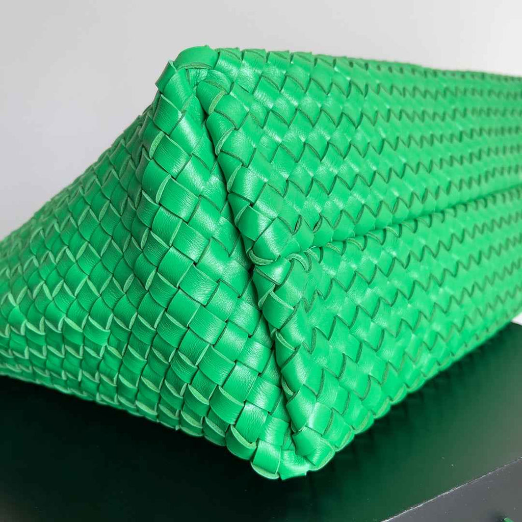 Bottega Veneta Large Cabat Bag 608811 Green Lambskin leather