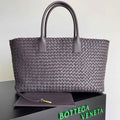 Bottega Veneta Large Cabat Bag 608811  Dark Brown Lambskin leather