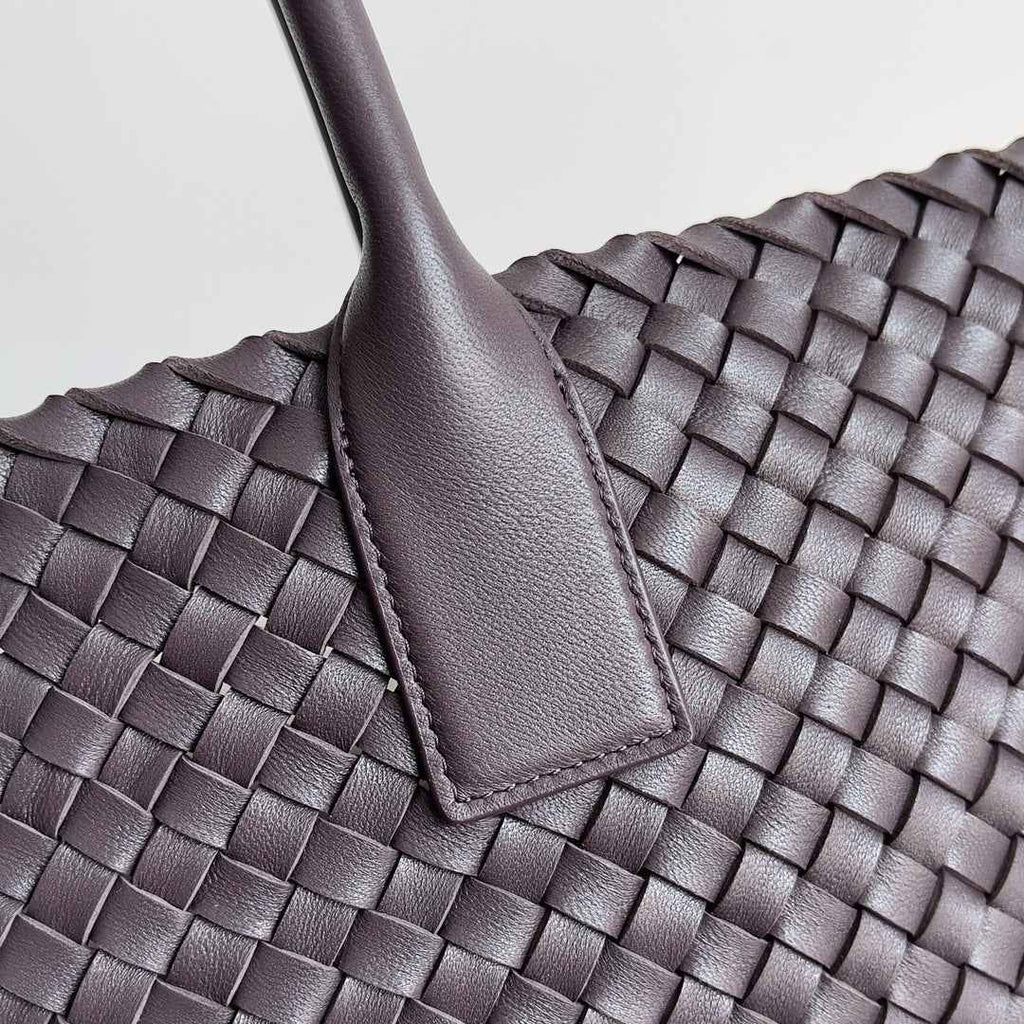 Bottega Veneta Large Cabat Bag 608811  Dark Brown Lambskin leather