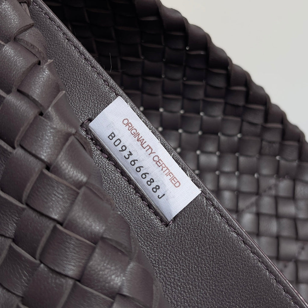 Bottega Veneta Large Cabat Bag 608811  Dark Brown Lambskin leather