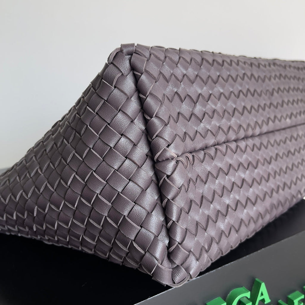 Bottega Veneta Large Cabat Bag 608811  Dark Brown Lambskin leather