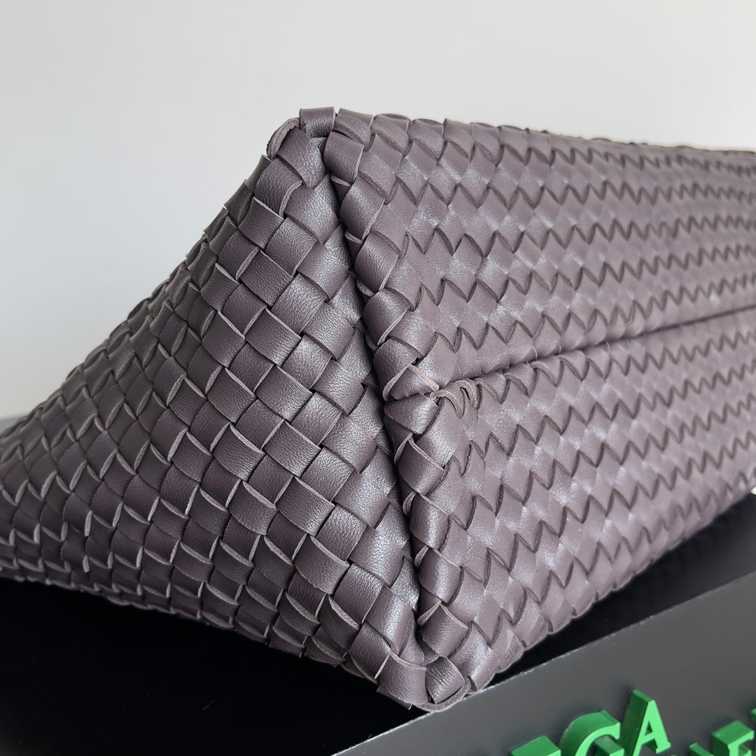 Bottega Veneta Large Cabat Bag 608811  Dark Brown Lambskin leather