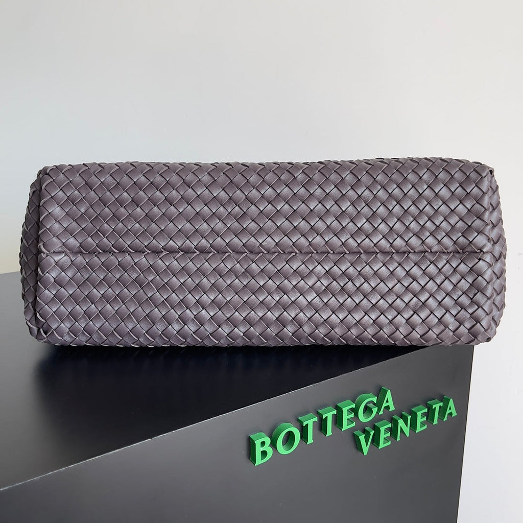 Bottega Veneta Large Cabat Bag 608811  Dark Brown Lambskin leather