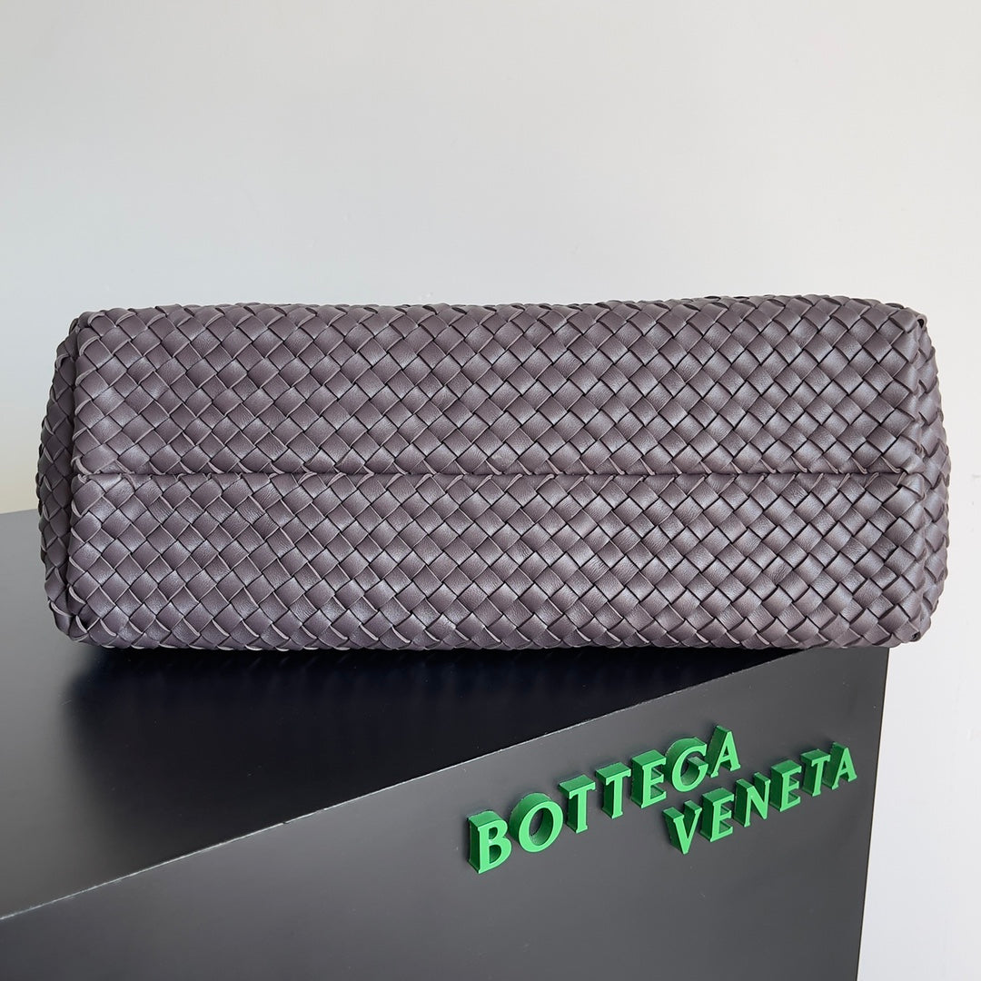 Bottega Veneta Large Cabat Bag 608811  Dark Brown Lambskin leather