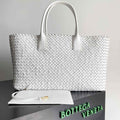 Bottega Veneta Large Cabat Bag 608811 White Lambskin leather
