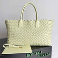 Bottega Veneta Large Cabat Bag 608811 Yellow Lambskin leather