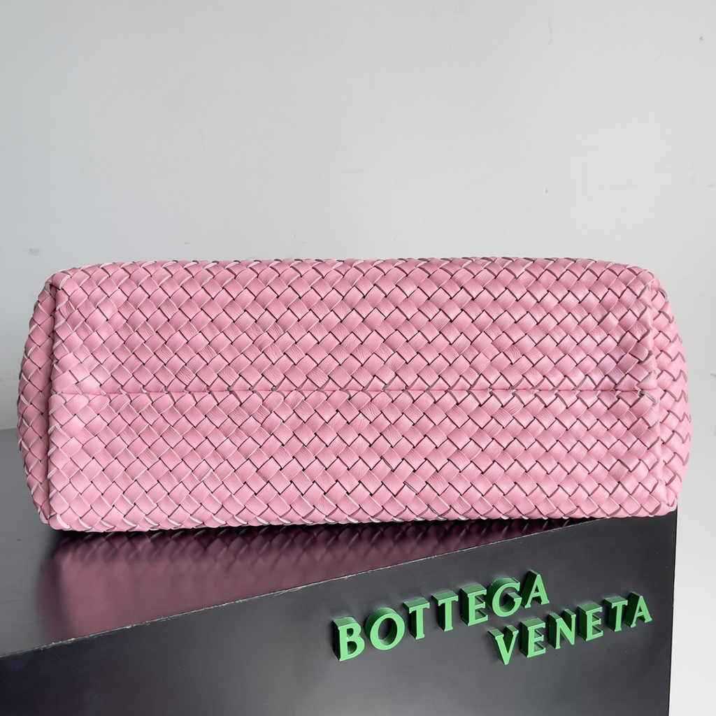 Bottega Veneta Large Cabat Bag 608811 Pink Lambskin leather