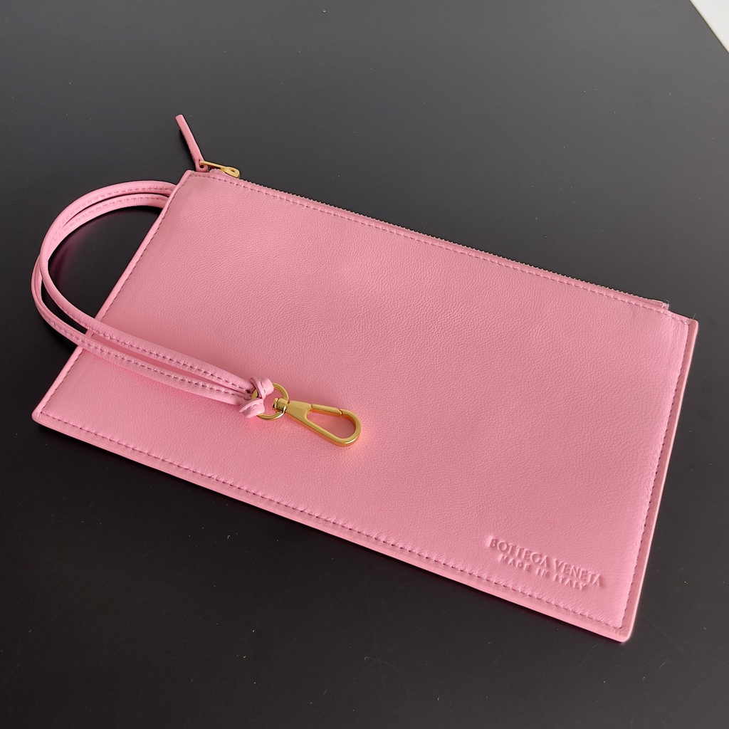 Bottega Veneta Large Cabat Bag 608811 Pink Lambskin leather