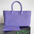 Bottega Veneta Large Cabat Bag 608811 Purple Lambskin leather