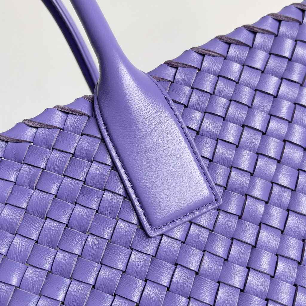 Bottega Veneta Large Cabat Bag 608811 Purple Lambskin leather