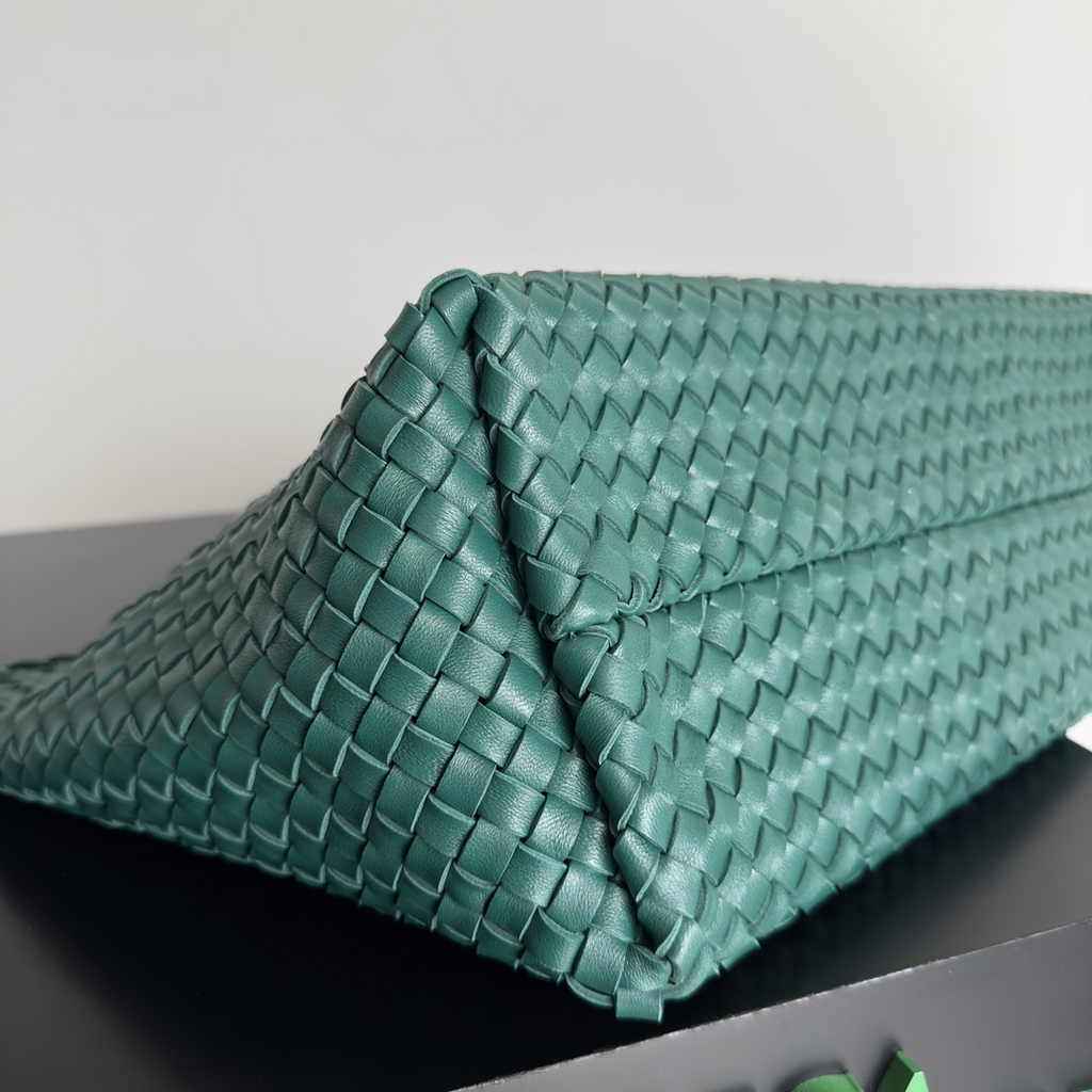 Bottega Veneta Large Cabat Bag 608811 Dark Green Lambskin leather