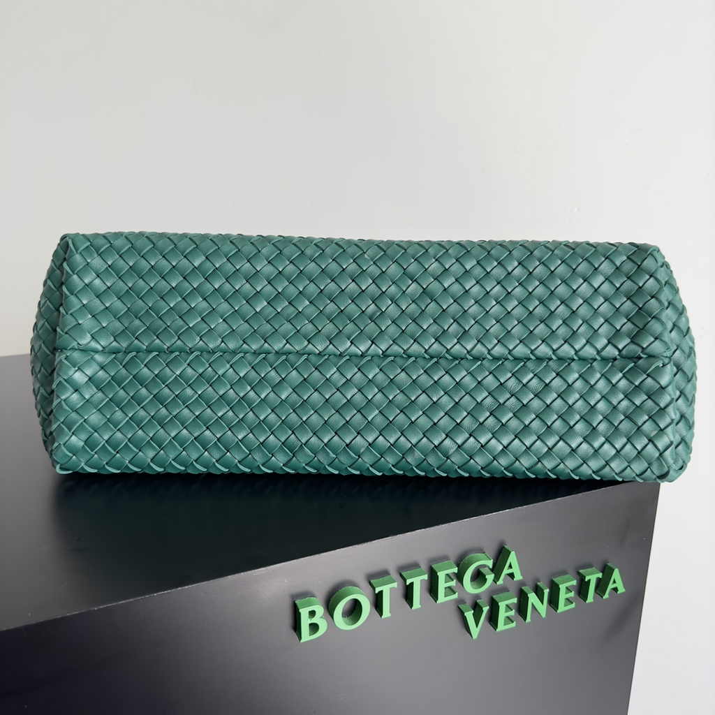 Bottega Veneta Large Cabat Bag 608811 Dark Green Lambskin leather